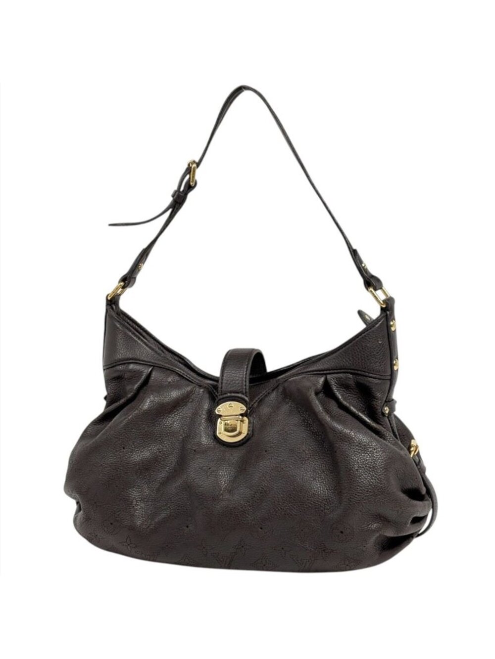 Louis Vuitton XS Shoulder Bag Perforated Monogram Mahina Chocolat
